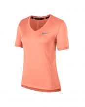 CAMISETA NIKE MILER TOP VNECK ROSA MUJER