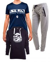 PACK EQUIPACIN SIUX MUJER, CAMISETA ECLIPSE MARINO, PANTALN DIABLO GRIS Y SUDADERA BELICE MARINO