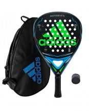 PACK ADIDAS RADOGAR ATTK, PALETERO ADIDAS CONTROL AZUL Y OVERGRIP