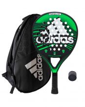 PACK ADIDAS FASTER CONTROL GREEN, PALETERO ADIDAS CONTROL PLATA Y OVERGRIP