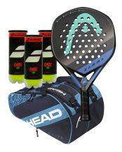 PACK HEAD GRAPHENE 360+ GAMMA MOTION, PALETERO HEAD Y 3 BOTES DE BOLAS