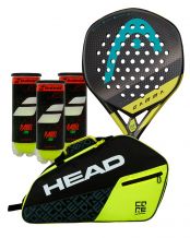 PACK HEAD GRAPHENE 360+ GAMMA PRO, PALETERO HEAD Y 3 BOTES DE BOLAS