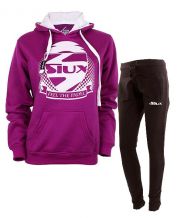 EQUIPACIN SIUX MUJER SUDADERA BELICE VIOLETA Y PANTALN BANDIT NEGRO