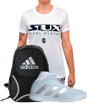 PACK ADIDAS STYCON W MUJER Y MOCHILA ADIDAS GRIS