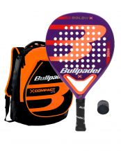 PACK BULLPADEL GOLD W XSERIES 3.0, MOCHILA BULLPADEL XCOMPACT LTD NARANJA Y OVERGRIP