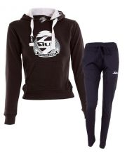 EQUIPACION SIUX MUJER SUDADERA BELICE NEGRO Y PANTALON BANDIT AZUL MARINO