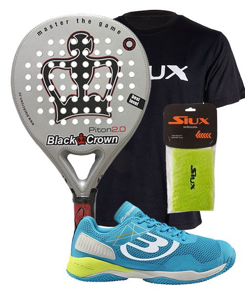 Pack Black Crown Piton 2 0 And Padel Shoes Bullpadel Vertex Black Crown Padel Racket