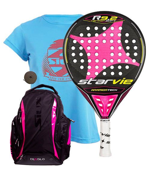 Pack Star Vie R9.2 Carbon Fucsia y Mochila Diablo Fucsia - Grandes