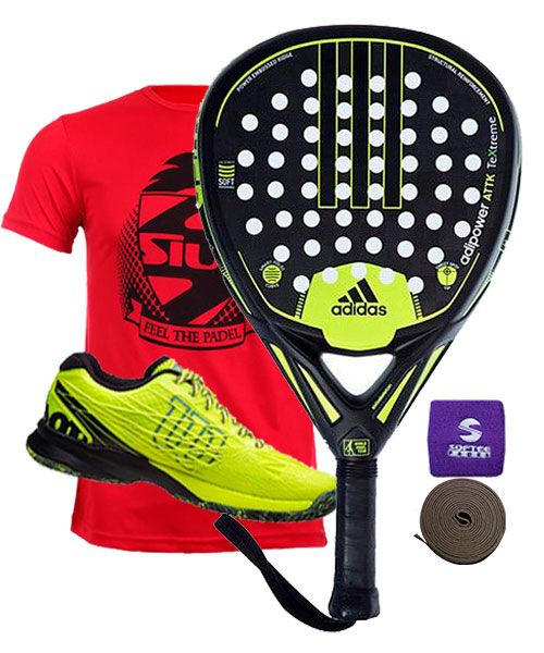 Aplicar Reclamación Inclinado Pack adidas Adipower Attk Y Zapatillas Wilson Kaos Safety Amarillo | Ahorro  en pádel