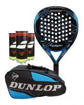 PACK DUNLOP FUSION ELITE PRO, PALETERO DUNLOP Y 3 BOTES DE BOLAS