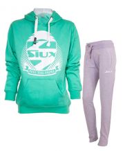 EQUIPACIN SIUX MUJER SUDADERA TURQUESA Y PANTALN GRIS