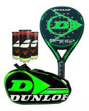 PACK DUNLOP SPEED ELITE, PALETERO DUNLOP Y 3 BOTES DE BOLAS