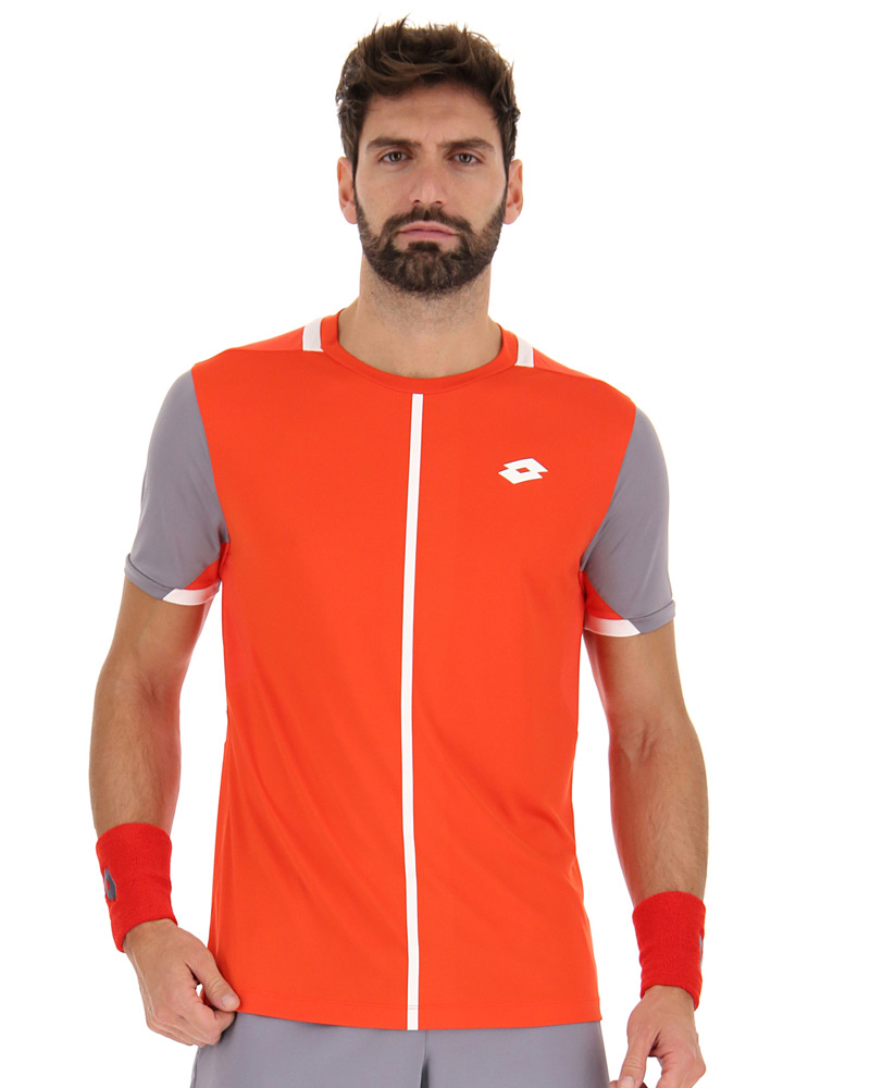 CAMISETA LOTTO TOP IV NARANJA GRIS