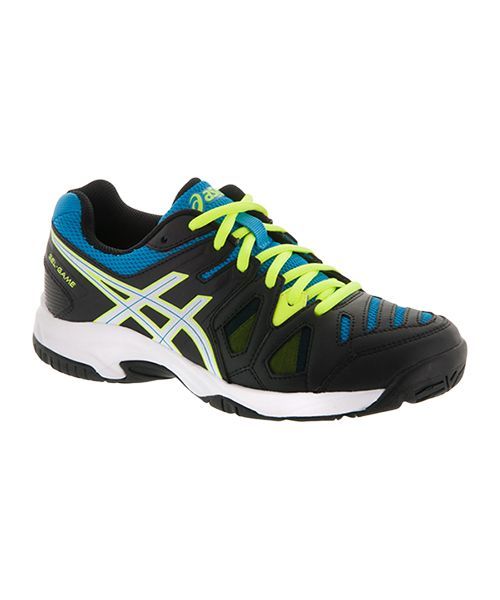 ASICS GEL GAME GS KIDS NEGRAS AZULES C502Y - SCARPE