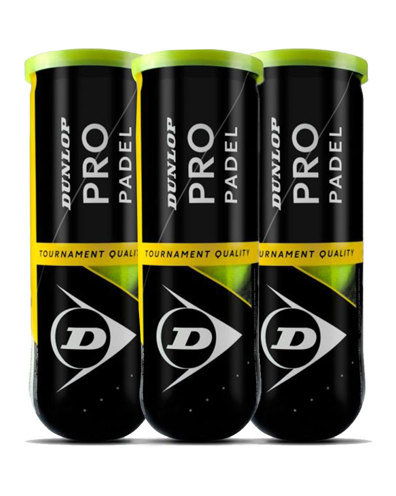 3 BOTES DE BOLAS DUNLOP PRO PADEL