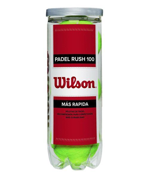 BOTE DE 3 PELOTAS WILSON PADEL RUSH 100