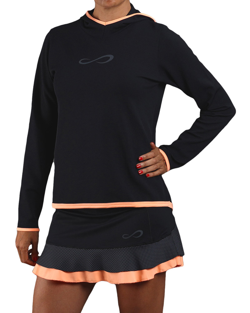 SUDADERA ENDLESS BREATH NEGRO SALMON MUJER