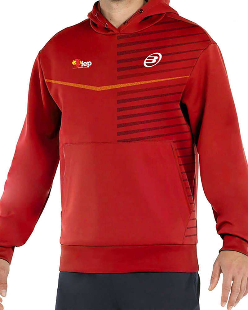 SUDADERA BULLPADEL FIRREL ROJO