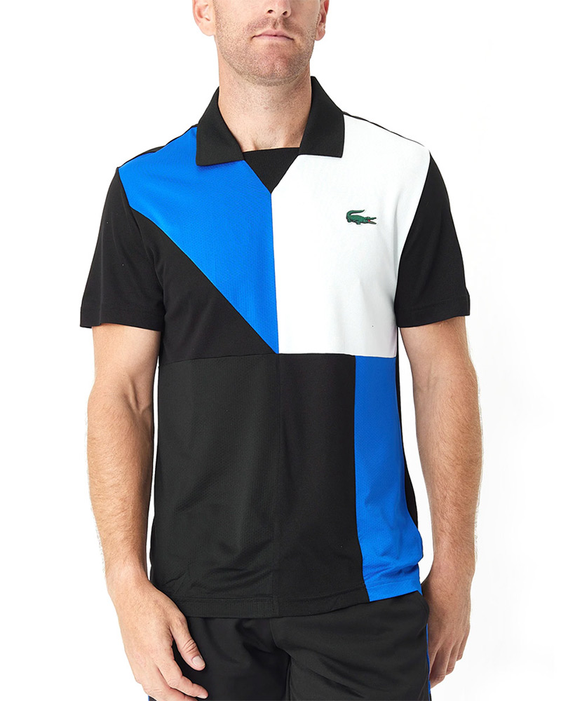 POLO LACOSTE NEGRO AZUL