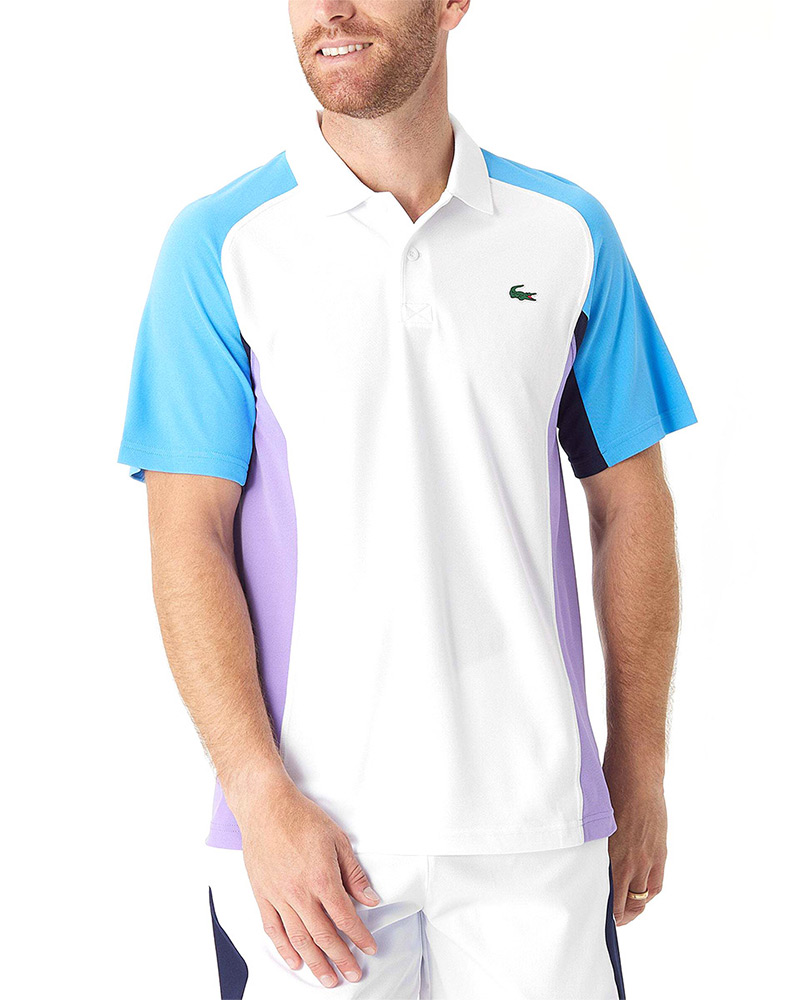 POLO LACOSTE BLANCO AZUL