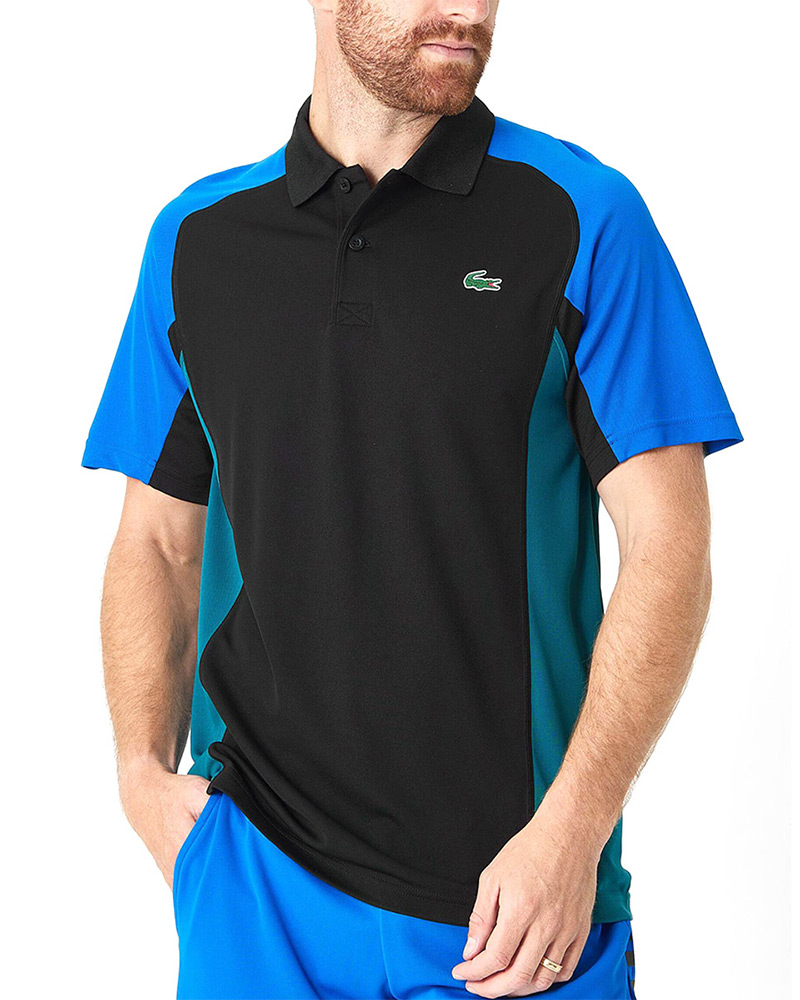 POLO LACOSTE NEGRO AZUL