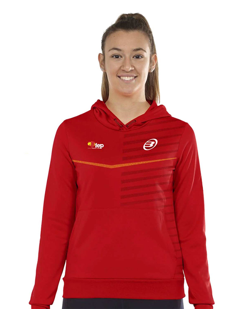 SUDADERA BULLPADEL FILOGE ROJO MUJER