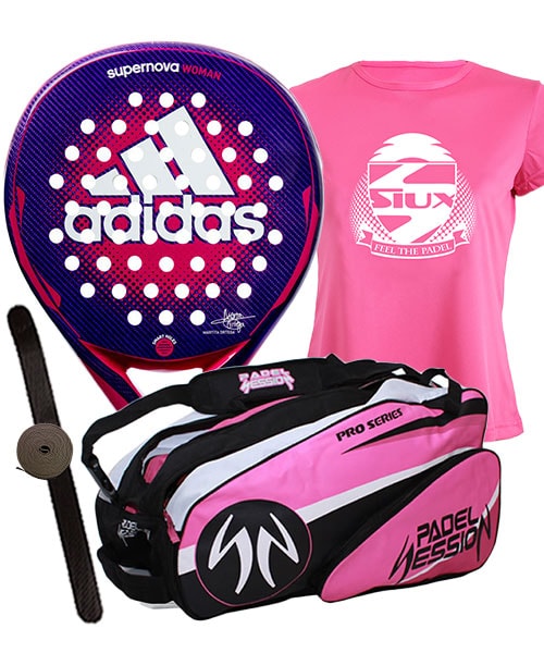 PACK ADIDAS SUPERNOVA WOMAN Y PALETERO PADELSESSION