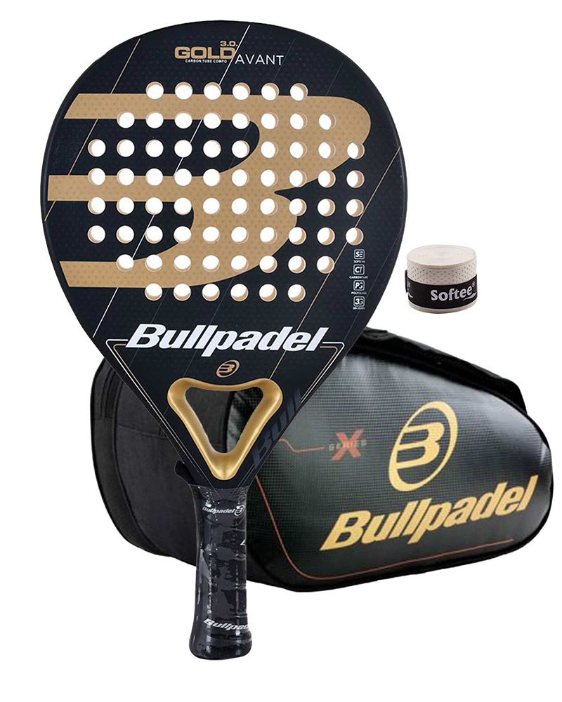 PACK BULLPADEL GOLD 3.0, PORTARACCHETTE BULLPADEL XSERIES E OVERGRIP