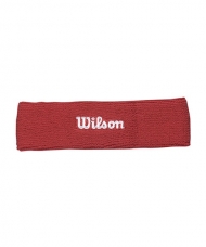 CINTA PARA LA CABEZA WILSON ROJA LOGO BLANCO