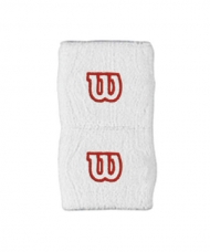 MUEQUERA WILSON BLANCA CON LOGO ROJO WRISTBAND