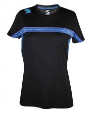 CAMISETA PADEL SOFTEE CLUB MUJER NEGRO ROYAL