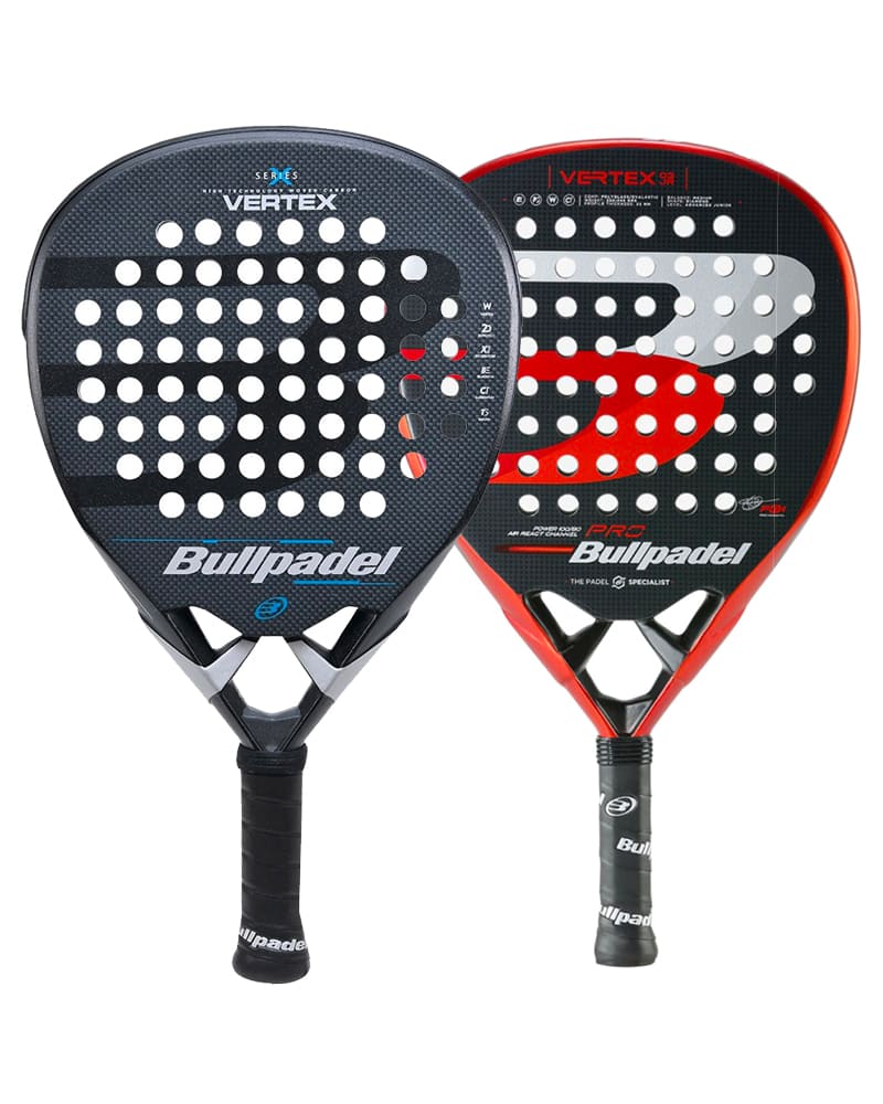 PACK BULLPADEL VERTEX JR BOY 22 Y VERTEX X SERIES